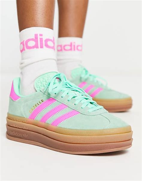 adidas gazelle platform replica|adidas originals gazelle bold platform trainers in cream and green with gum sole.